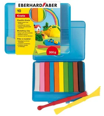 Produktbild von Plastilin-Knete VE=10 Farben Kunststoffbox