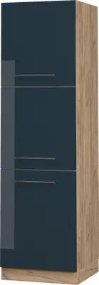 Produktbild von Herdumbauschrank Vicco Fame-Line Dunkelblau Hochglanz 60 cm, Model 48895