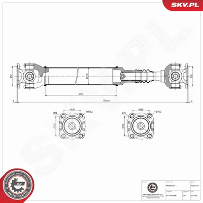Produktbild von ESEN SKV 76SKV174 Antriebswelle Vorne passend für MERCEDES-BENZ E-Klasse Limousine (W211) E-Klasse T-modell (S211)