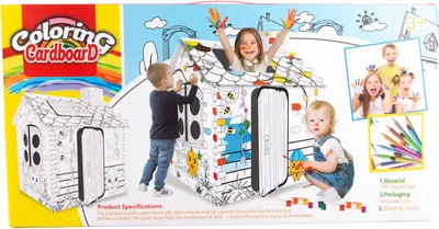 Zdjęcie produktu dla Domek Diy Kartonowa Kolorowanka Do Malowania