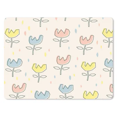 Produktbild von MuchoWow® Mauspad Mousepad Blumen - Pastell - Geburt 23x19 cm - Mousepads - Maus Mat - Pad - Mausunterlage - Schreibtischunterlage - Mauspad