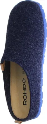 Produktbild von Rohde Herren Pantoffeln Hausschuhe Softfilz Napoli-H 6900, Größe:45 EU, Farbe:Blau