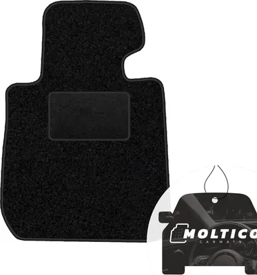 Produktbild von moto-MOLTICO Fahrer Fußmatte Auto Velours Fahrerseite Autoteppiche Schwarz Fahrermatte 1-teilig passend für BMW 7er F01 2008-2015