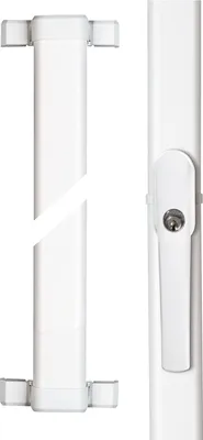 Produktbild von Abus Fenster Stangenschloss FOS550 gleichsperrend - Fenstergriff abschließbar - Fenstersicherung mit 2-Punkt Verriegelung für Fenster- und Balkontüren, weiß