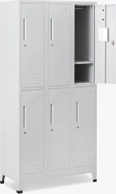 Image de Casiers avec 6 compartiments et serrure 90x45 H180 Armoire à casiers Etna Light