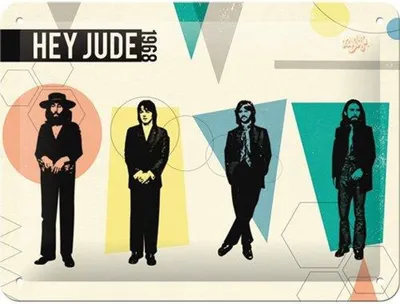 Produktbild von Nostalgic-Art - Blechschild 15x20 cm - Celebrities - Fab4 Hey Jude