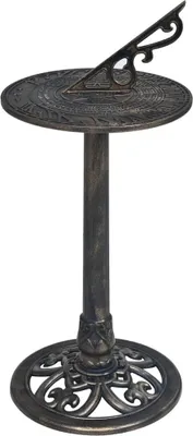 Produktbild von BestMöbel Sonnenuhr Bronze 35,5 x 82 cm Kunststoff - Garten & Heimwerken élégant657101