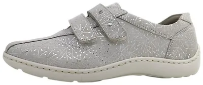 Image de Waldläufer H-Carla : chaussures basses pour femmes, modèles mocassins, couleur argent, pour un usage quotidien