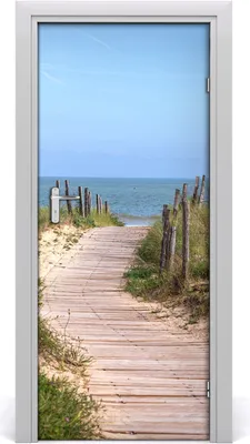 Produktbild von Tulup Türaufkleber 85x205 cm Dekorative Aufkleber Selbstklebend Wasserdichte Tapete Abnehmbar Schlafzimmer Wohnzimmer Wohnkultur - Weg zum Strand