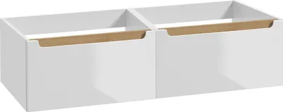 Produktbild von Waschtischunterschrank 120cm Livia mit 2 Schubladen, Weiß