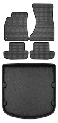 Produktbild von Gummimatten + Kofferraumwanne für Audi A5 8T 2008-2018 – Schwarz, passgenau – Wielganizator SolidPRO