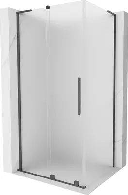 Produktbild von Mexen Velar L Duschkabine Schiebetür 100 x 85 cm, mattiert, gebürstetes Gun Gray - 871-100-085-33-66