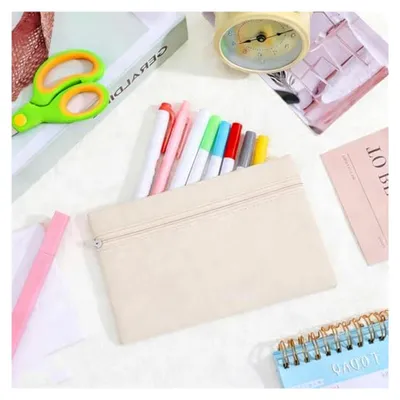 Produktbild von 8 Stück DIY Blanko Stoffbeutel Klein mit Reißverschluss in 4 Farben