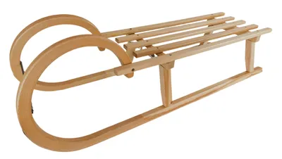 Immagine prodotto di ACRA Slitta in legno 110 cm A2044/110 Slitta in legno con sedile in legno