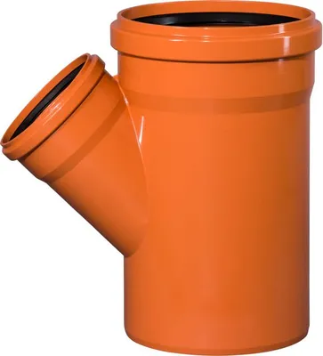Zdjęcie produktu dla Odgałęzienie kanalizacyjne PVC Osma KGEA 45°, DN 315 x 200, pomarańczowe