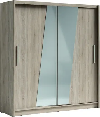 Produktbild von Meublorama MK-BERGAMO-B4-R20128_R20128-IIIMDF-B*4C/181KG, 5 Regale, 2 Tür(en), Braun, MDF-Platten, 630 mm, 2050 mm