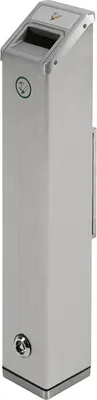 Produktbild von Showdown Wandaschenbecher quadratisch - Silber
