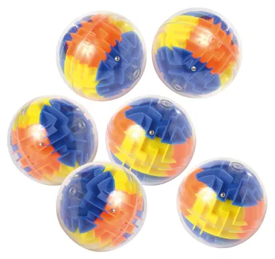 Produktbild von Labyrinthball 6er Set Geduldsspiel Knobelspiel Geschicklichkeitsspiel