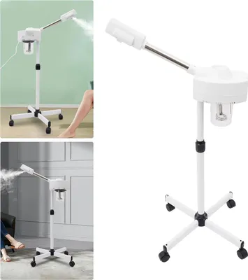 Obrázok produktu pre Naparovač tváre - parný naparovač pre salóny - otočný o 360° - 800 W - na tvár - biely