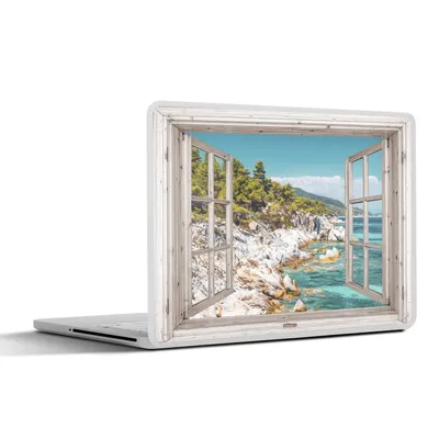Produktbild von MuchoWow® Laptop Aufkleber Sticker Cover Aussicht - Baum - Meer 30x21 cm - Sticker für Laptop - Selbstklebend