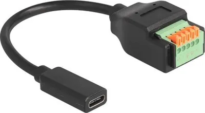 Immagine prodotto di DELOCK USB 2.-C Bu /Terminalblock Adapter+Drucktaster 15