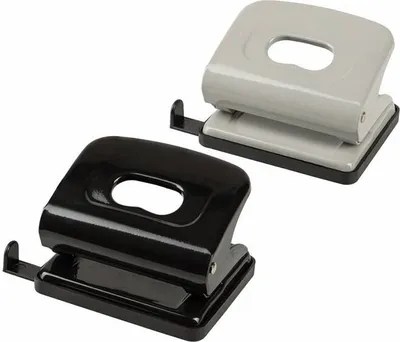 Produktbild von Idena Locher Metall bis 16 Blatt schwarz grau 2fach sortiert