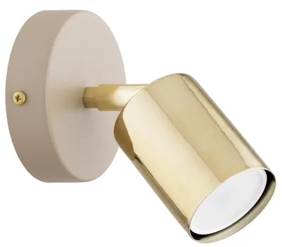 Produktbild von KAR-LIGHTING Wandleuchte 1-flammig Gold, Metall – eleganter, schwenkbarer Wandspot für Flur, Wohnzimmer und Schlafzimmer – GU10, goldfarben