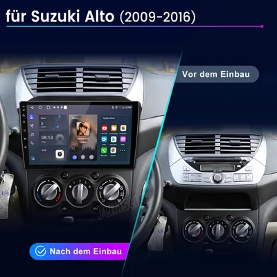 Zdjęcie produktu dla Radio samochodowe Hexinex z Carplay, Android Auto, nawigacją GPS, Wi-Fi, Bluetooth, RDS FM, sterowaniem z kierownicy (SWC), format 2DIN, portami USB, pamięcią 2GB+64GB, przeznaczone do Suzuki Alto (2009-2016)