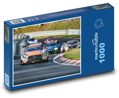 Zdjęcie produktu dla Puzzle 1000 Samochody wyścigowe na torze - martinpuzzle