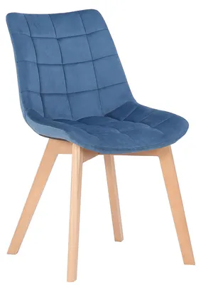 Produktbild von CLP Esszimmerstuhl Passaic Samt gesteppt blau