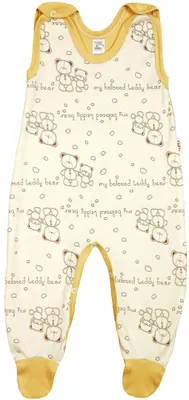 Produktbild von KLEKLE Strampler mit Druckknöpfen Bären beige Größe 62
