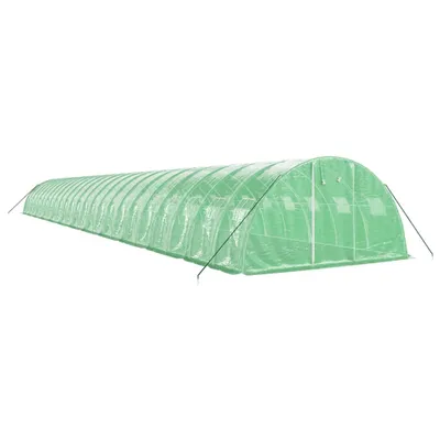 Immagine prodotto di Serra vidaXL con struttura in acciaio, verde, 96 m², 24x4x2 m