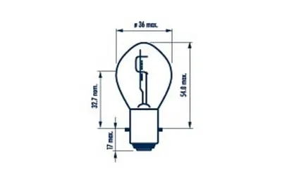 Produktbild von 1x NARVA S2 Glühlampe Fernlicht 12V 35/35W BA20d Halogen 495313000