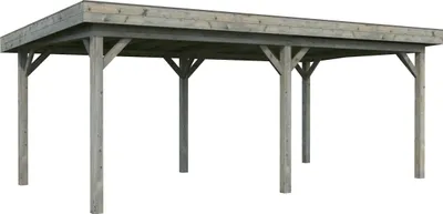 Produktbild von Pavillon Palmako Lenna 16,6 m² 588 x 300 cm tauchimprägniert grau