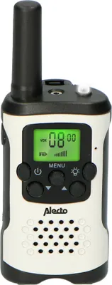 Image de Alecto FR-175 - Kit de deux talkies-walkies, portée 7 km, blanc/noir