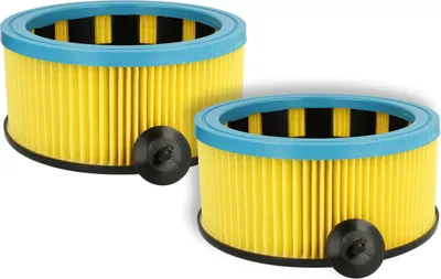 Produktbild von vhbw 2x Faltenfilter Ersatz für Metabo 631753000 für Nass- & Trockensauger - Patronenfilter Gelb Schwarz Blau Abwaschbar