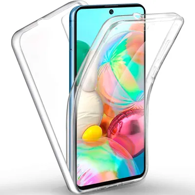 Produktbild von Full Cover Für Samsung Galaxy A71 Silikon 6,7" TPU 360° Transparent Cover Hülle