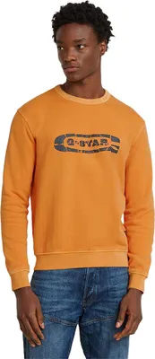 Produktbild von G-star Destroyed G Logo Washed Sweatshirt Orange S Mann Orange S