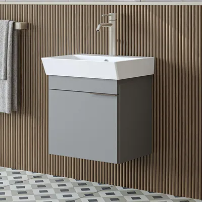 Image de Ensemble de meubles de salle de bains Roomart LYCIA-50, 2 pièces, largeur 50 cm, gris