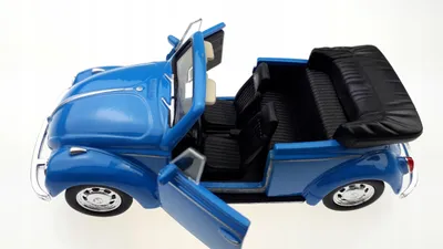 Produktbild von Welly Volkswagen Beetle Modellauto Blau Metall 1:32
