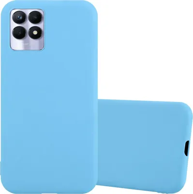 Produktbild von Cadorabo Hülle für Realme 8i / Narzo 50 4G Schutzhülle in Blau Handyhülle TPU Silikon Etui Case Cover