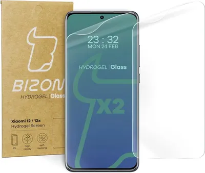 Produktbild von Bizon Glass Hydrogel Displayschutzfolie, Xiaomi 12/12X, 2 Stück