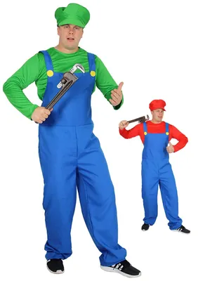 Produktbild von grünes Super Klempner Kostüm für Herren zu Karneval und Fasching, Größe:XXL