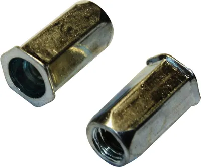 Produktbild von Nietmuttern (Muttern) sechskant Blindnietmutter offen ø M6x16,0mm Stahl verzintk