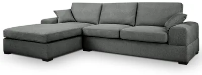 Produktbild von Sofa "Novana" in grau Strukturstoff Ecksofa 5-Sitzer 308 x 186 cm