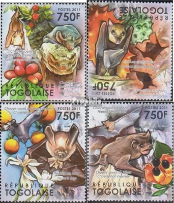 Produktbild von Briefmarken Togo 2011 Mi 4059-4062 (kompl.Ausg.) postfrisch Fledermäuse
