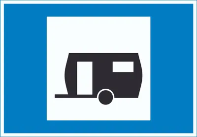 Produktbild von Wohnwagen Symbol Schild A4 (210x297mm)