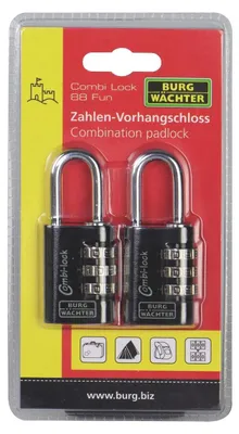Zdjęcie produktu dla Kłódka Burg Wächter DUO 88 30 Czarny SB