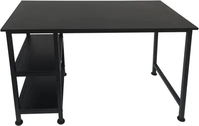 Imagen del producto de Escritorio con espacio de almacenamiento, 110 cm, de metal y madera, ideal para la oficina en casa