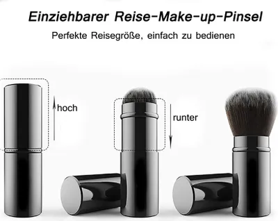 Produktbild von Retractable Kabuki Make-up Pinsel - Ideal für Puder, Creme und Flüssigkosmetik